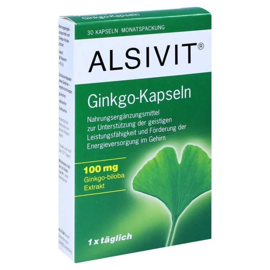 Ginkgo 100 mg Alsivit Capsules 30 Capsules