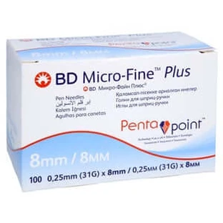 BD Micro-fine+ pen needles 0.25x8 mm 31 G 100 pcs.