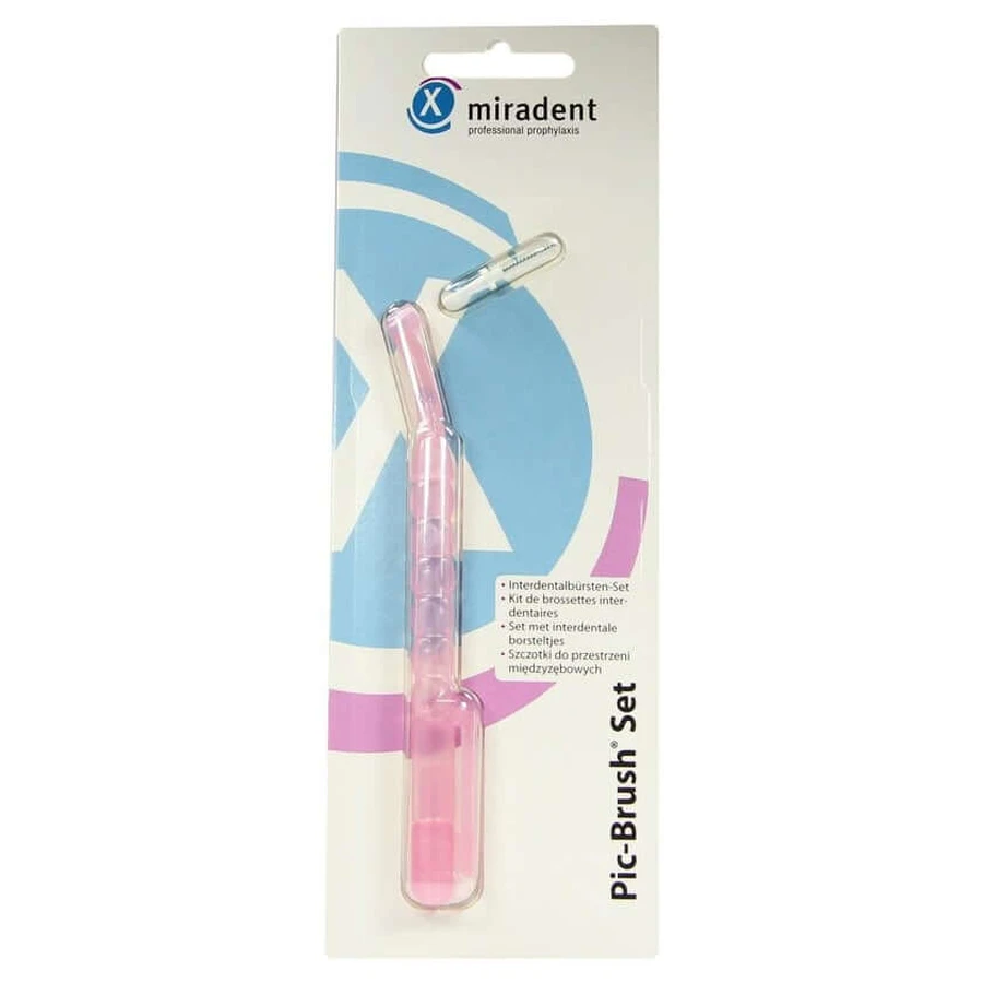 Miradent Interdental Brush Pic-Brush Set of 1 Pink 1 pc