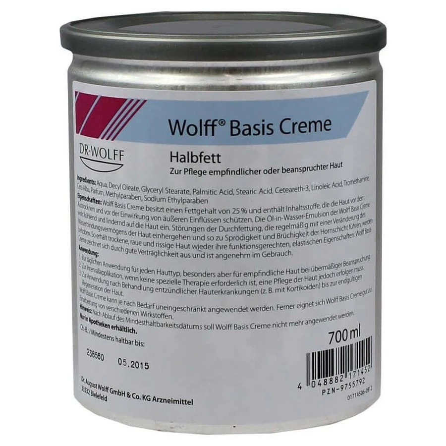 Wolff Basiscreme Halbfett 700 ml