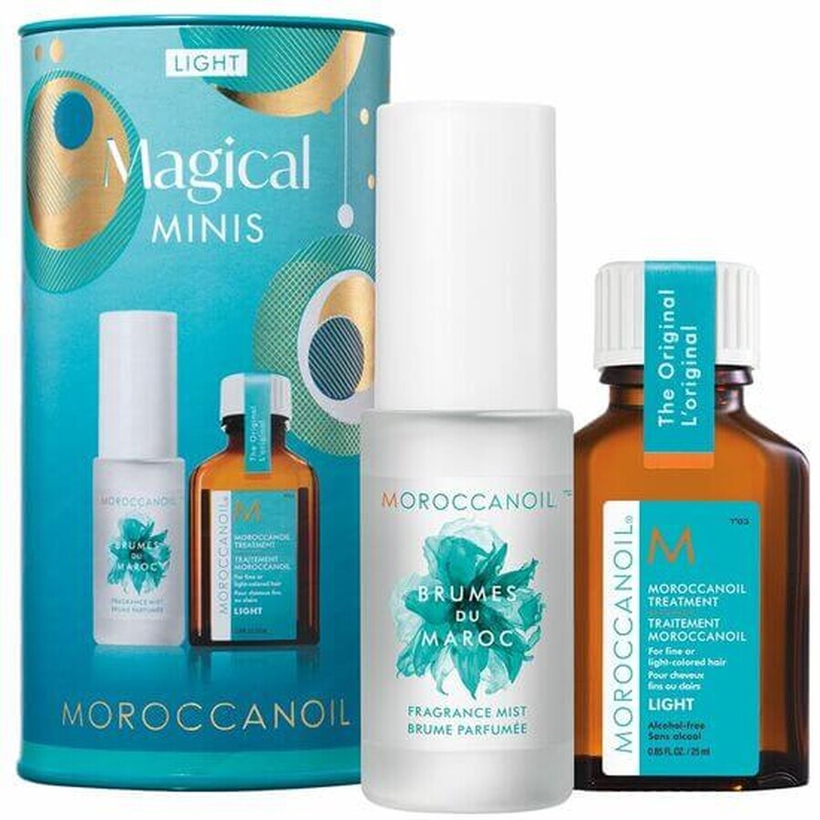 Weihnachtsgeschenkpaket Licht, Lichtbehandlung 15 ml + Haar- und Körperparfüm 30 ml, Moroccanoil