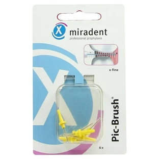 Perii interdentare Miradent Pic-Brush perii de schimb x-fine galben 6 buc.