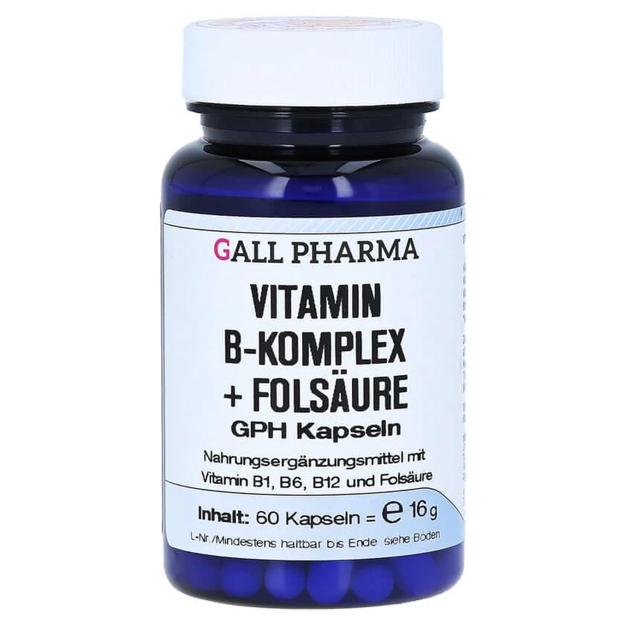 Vitamine B complex+foliumzuur capsules 60 Capsules