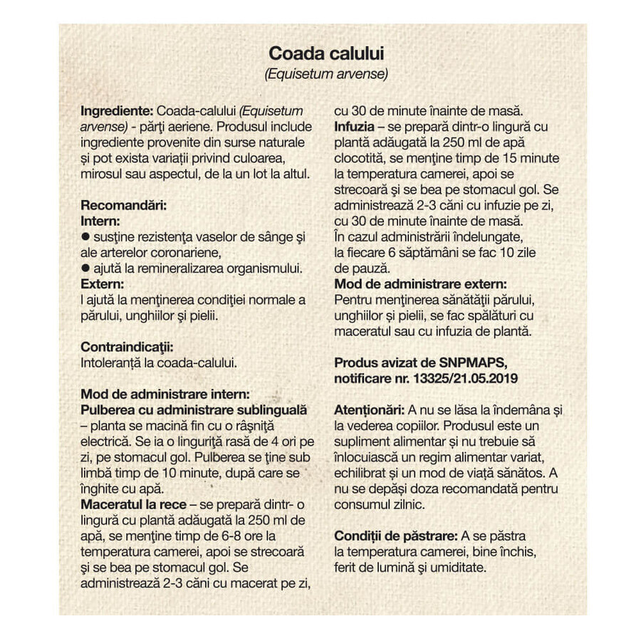 Equiseto, 50 g, Pianta Dacia
