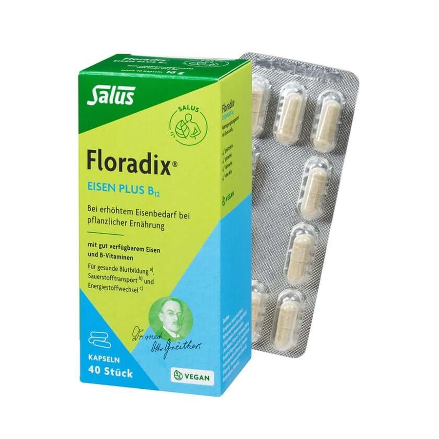 Floradix Iron plus B12 Capsules 40 Capsules