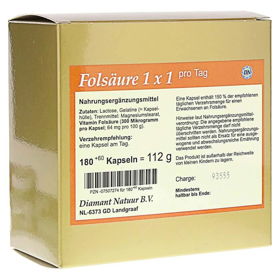 Folsäure 1X1 pro Tag Kapseln 180 St