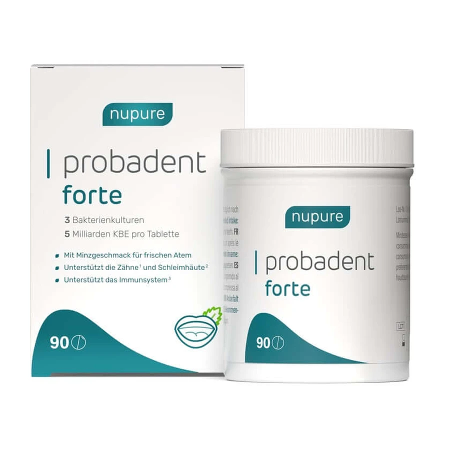 Nupure Probadent Forte 3 Bakt.kult.5 Mrd.kbe Lut. 90 pcs.