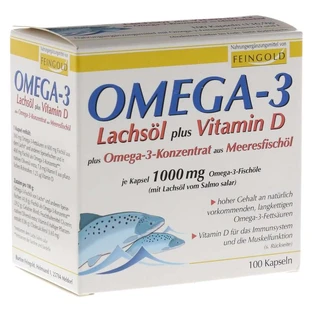 Omega-3 Salmon Oil plus Vit.D plus Omega-3 100 St