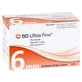 BD Ultrafijne pennaalden 6 mm 31 G 0,25 105 stuks