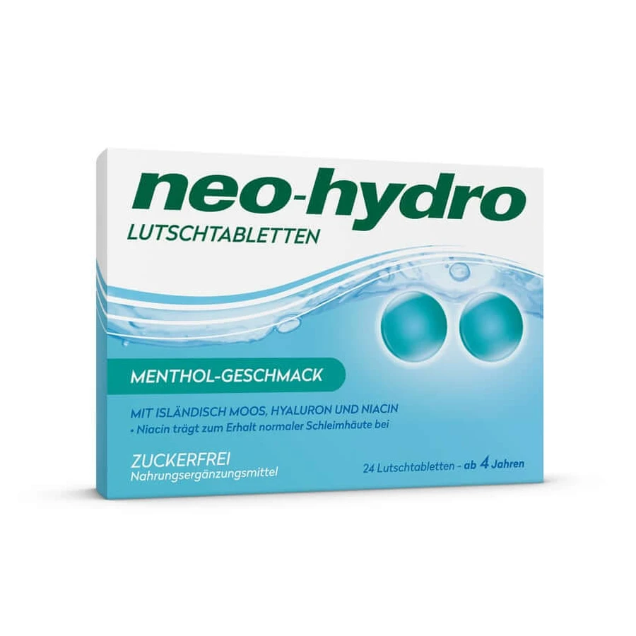Neo-hydro pastillas mentoladas sin azúcar 24 uds.