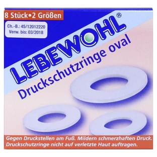 Lebewohl Druckschutzringe oval 8 St