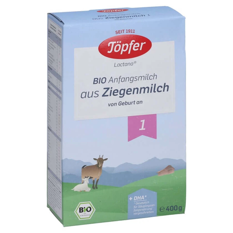Töpfer aliment de démarrage biologique au lait de chèvre 400 g