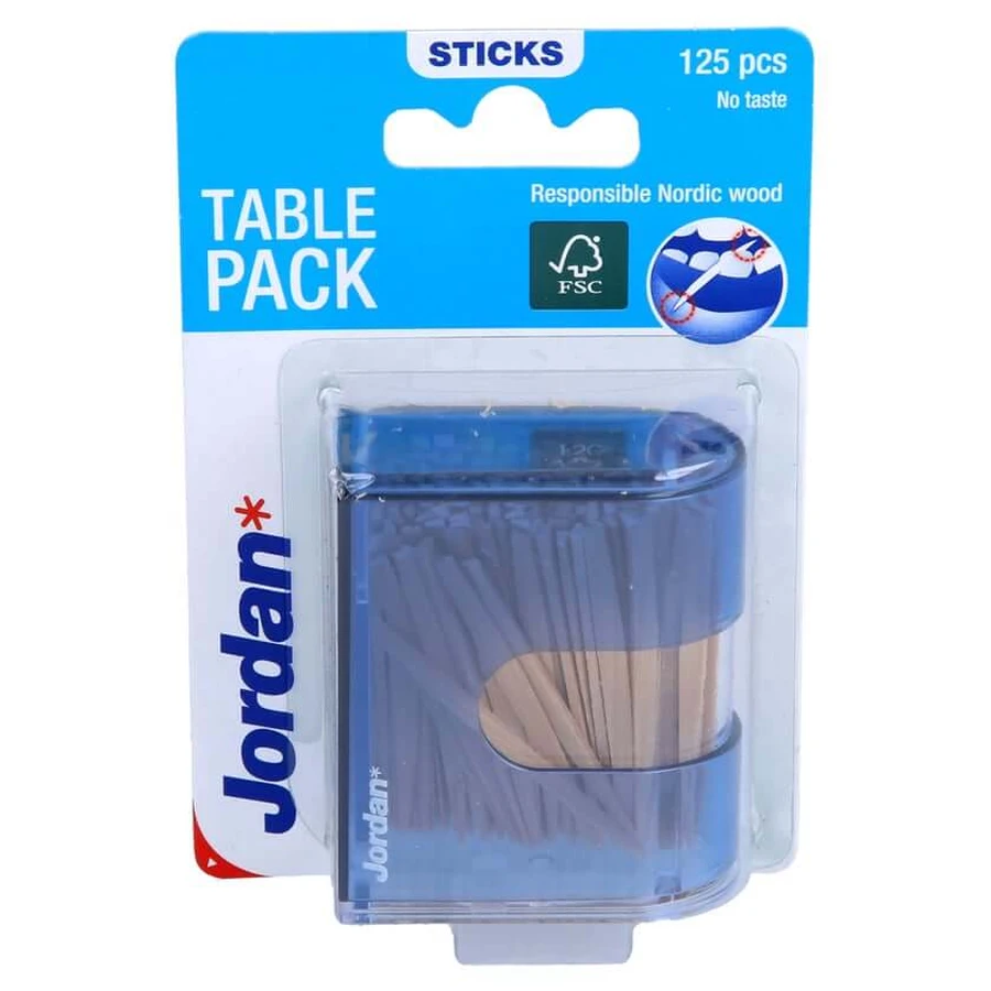 Jordan dental sticks bâtonnets dentaires distributeur de table neutre 125 pcs