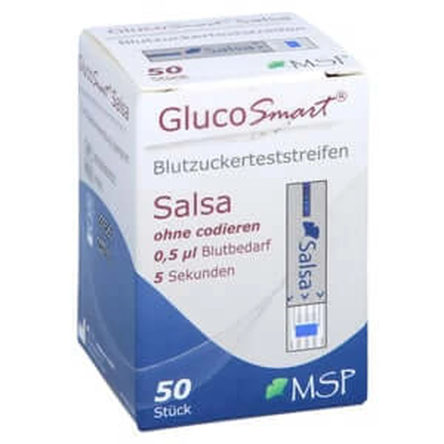 Glucosmart Salsa blood glucose test strips 50 pcs.