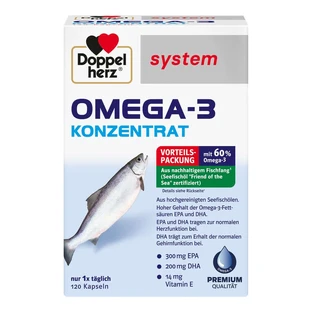 Double Heart System Omega-3 Concentrate 120 St