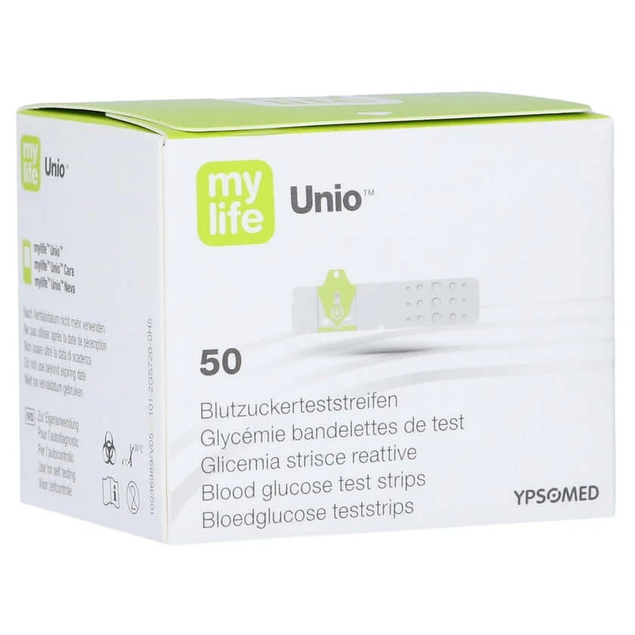 Mylife Unio tiras reactivas de glucosa en sangre 50 unidades