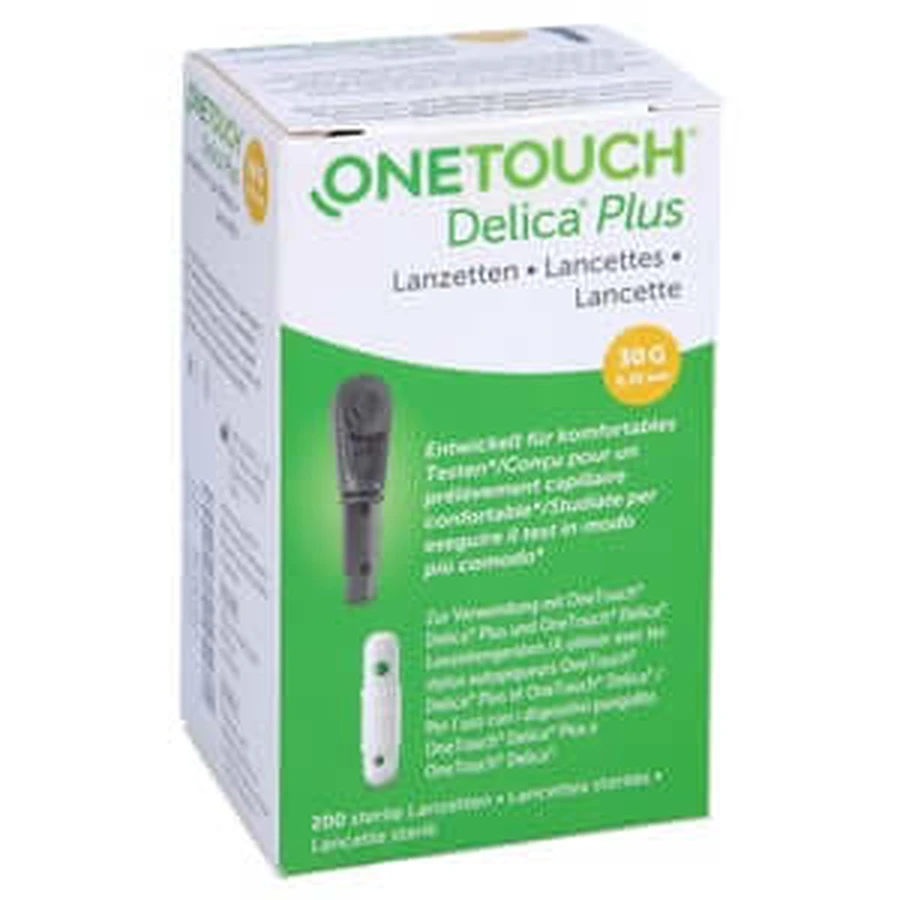 Lancettes à aiguille ONE Touch Delica Plus 200 pièces