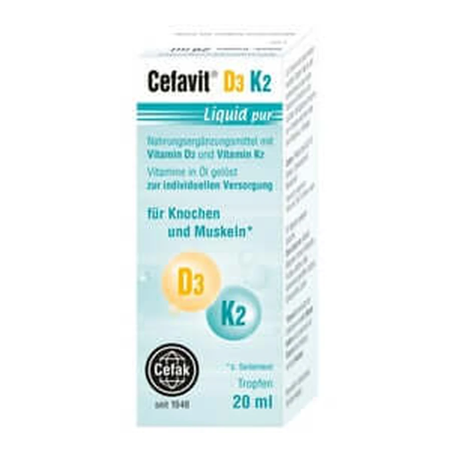 Cefavit D3 K2 Vloeibaar pure druppels voor één 20 ml