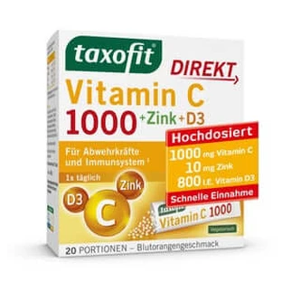 Taxofit Vitamin C 1000+Zinc+D3 Direct Gr 20 St