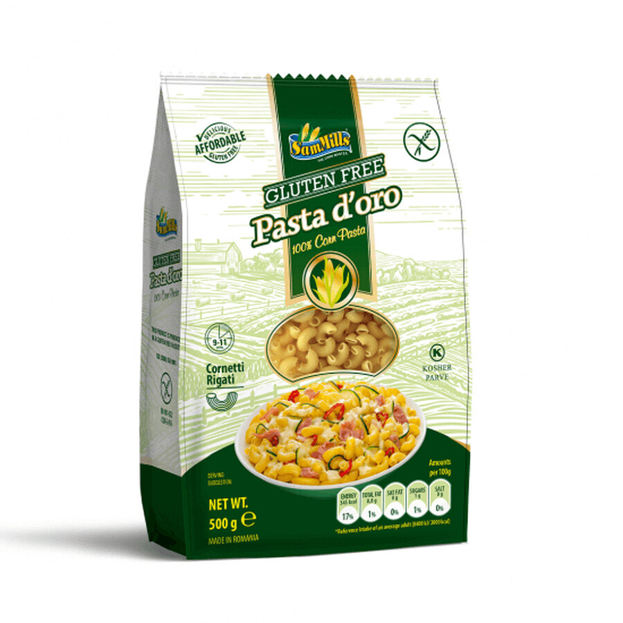 Gluten-free corn pasta (snails) Pasta D'oro, 500g, Sam Mills