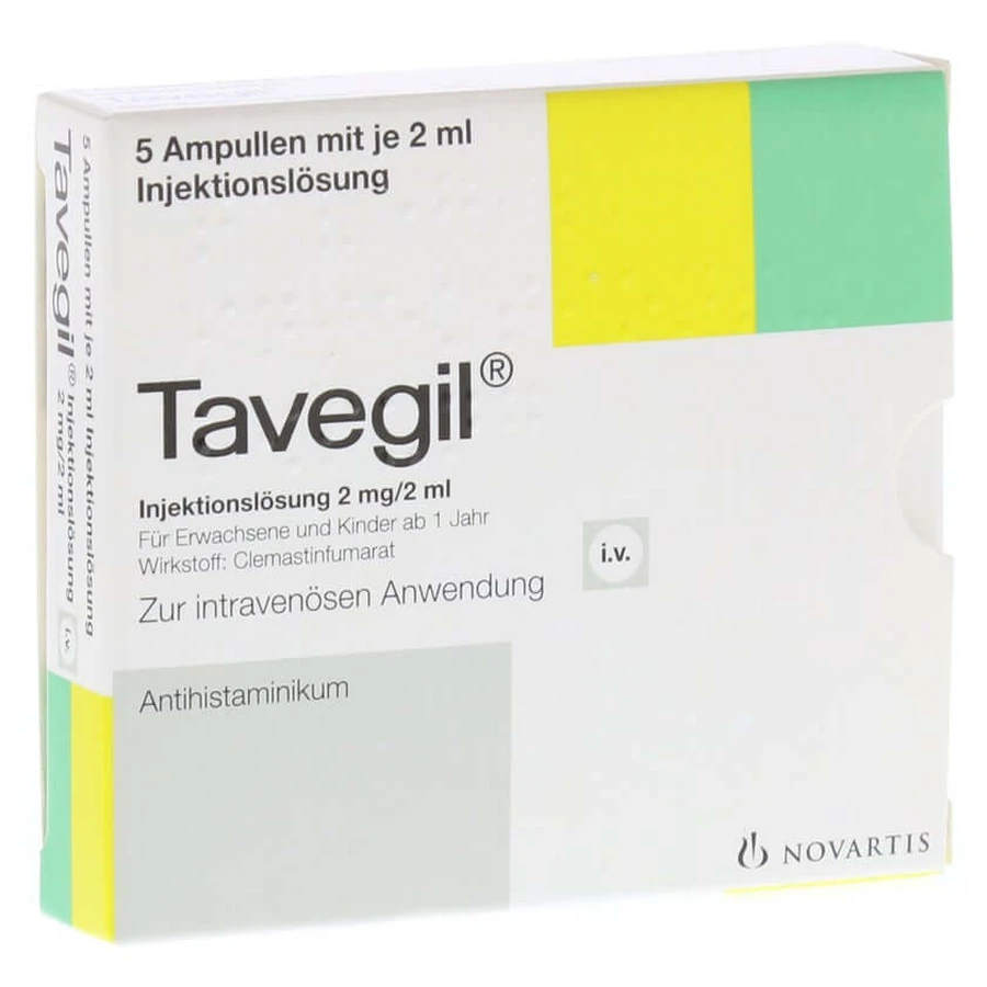 Tavegil solution for injection 2 mg/2 ml ampoule 5X2 ml