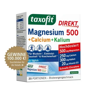 Taxofit Magnesio 500+calcio+potasio Direct Gran. 20 St