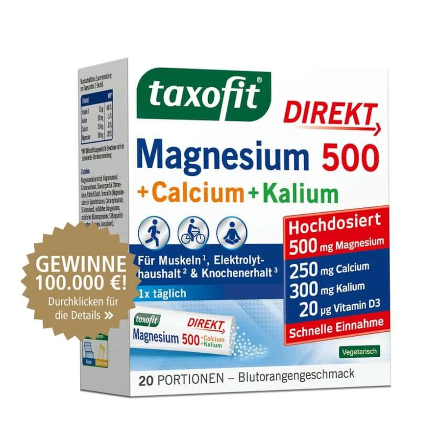 Taxofit Magnesio 500+calcio+potasio Direct Gran. 20 St