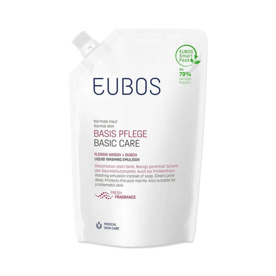 EUBOS BASIS PFLEGE FLÜSSIG WASCH + DUSCH NACHFÜLLBEUTEL 400 ml