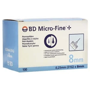 BD Micro-fine+ agujas pluma 0.25x8 mm 31 G 100 uds.