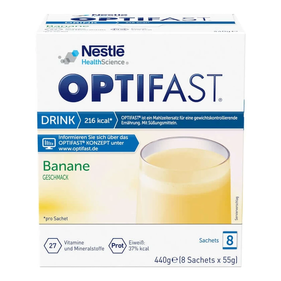 Optifast Drink Banana Powder 8X55 g