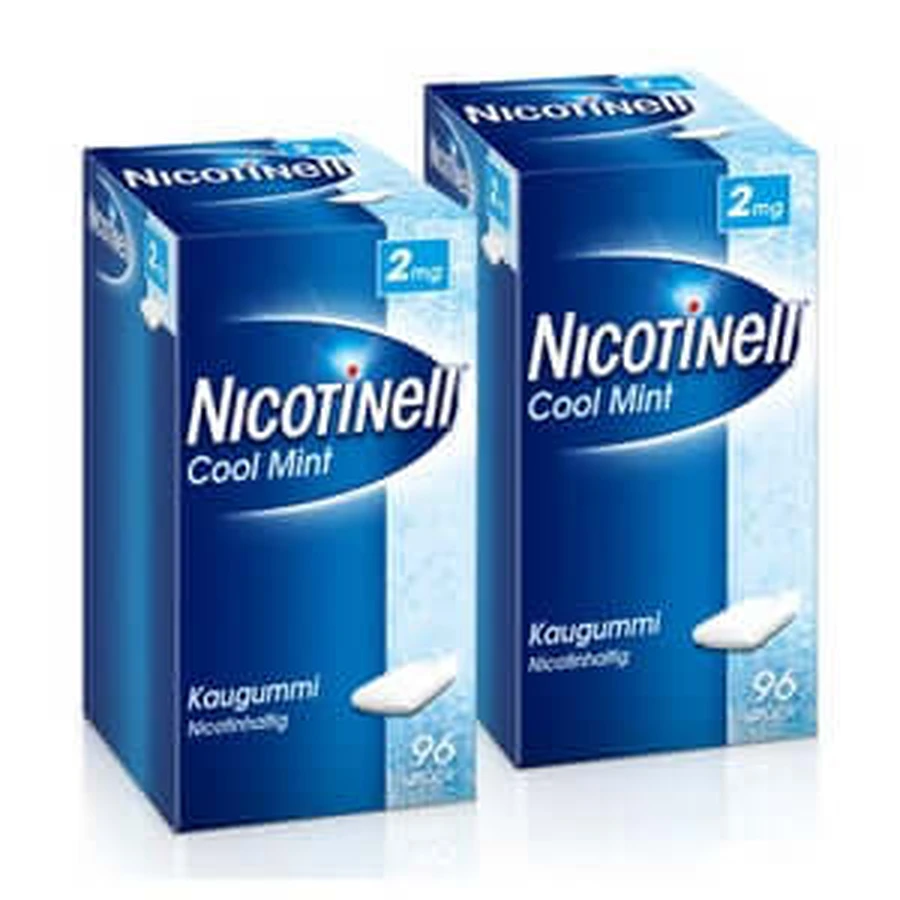 Nicotinell kauwgom 2 mg Cool Mint 2X96 stuks.