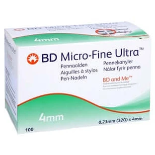 BD Micro-fine+ 4 pennaalden 0,23x4 mm 100 stuks.