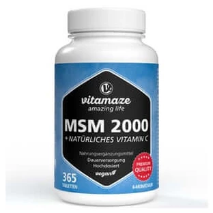 Msm 2000+vitamin C Acerola Extract Tablets 365 St