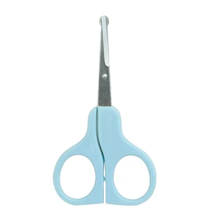 Baby scissors 9 cm curved blue 1 pc
