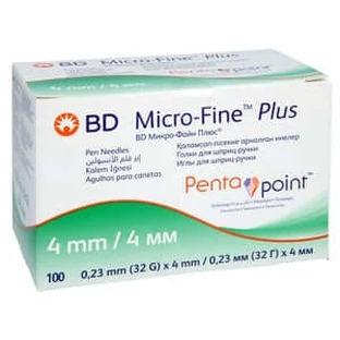 Bd Micro-fine+ 4 agujas para bolígrafo 0,23x4 Mm 100 unid.