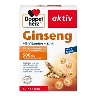 Double Heart Ginseng 250+B Vitamins+Zinc 30 St
