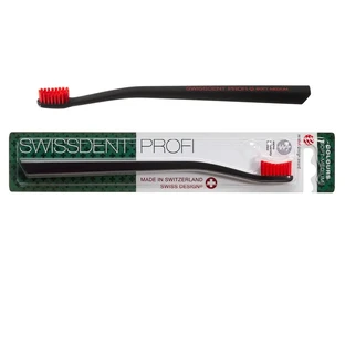 Profi Soft Medium schwarze Zahnbürste, Swissdent
