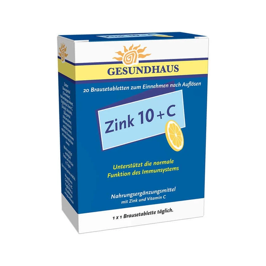 Zinc 10 + C Effervescent Tablets 20 St