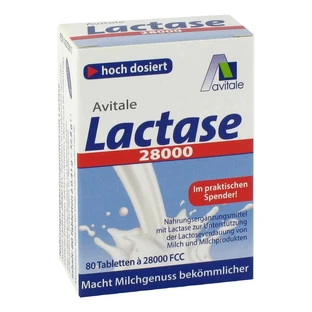 Lactase 28.000 FCC tabletten in dispenser 80 stuks.