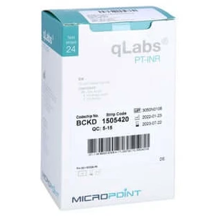 Qlabs Ptz-inr bandelettes réactives pour la détermination de l'INR 24 pcs.