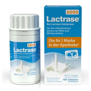 Lactrase 6.000 FCC Laktase Tabletten im Nachfüllpack 480 St