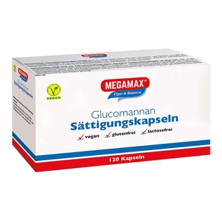MEGAMAX Glucomannan Satiety Capsules 120 Capsules