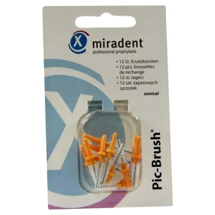 Miradent interdentale ragers Pic-Brush vervangingsborstels conisch oranje 12 st.