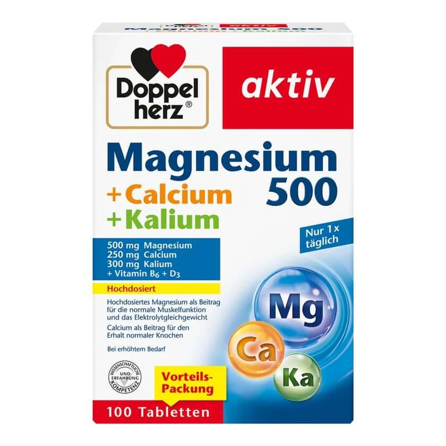 Doppelherz Magnesium 500 + Calcium + Kalium 100 St