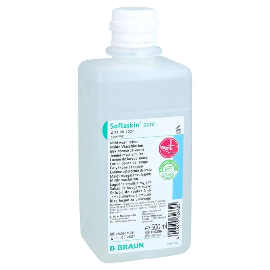 Softaskin pure wash lotion dispenser bottle 500 ml