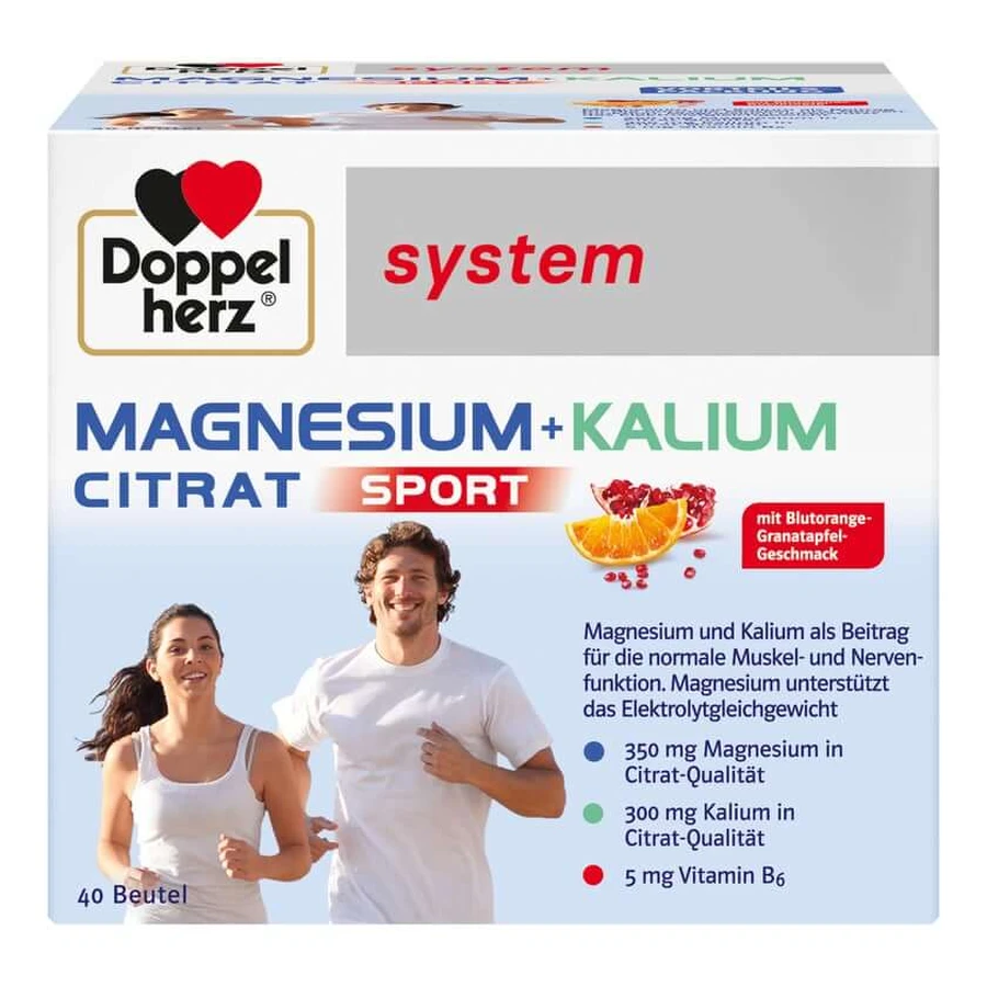 Double Heart System Magnesium + Kalium Citraat Sport 40 St