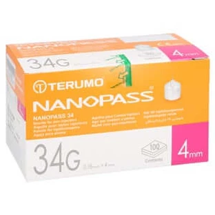 Nanopass 34 Pen Cannula 34 G 0.18x4 mm 100 pcs.