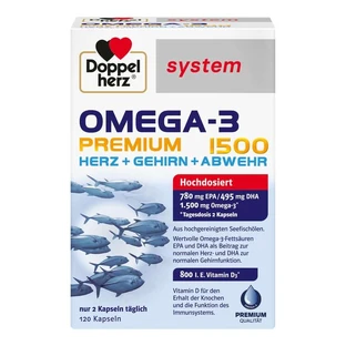 Double Heart System Omega-3 Premium 1500 120 St