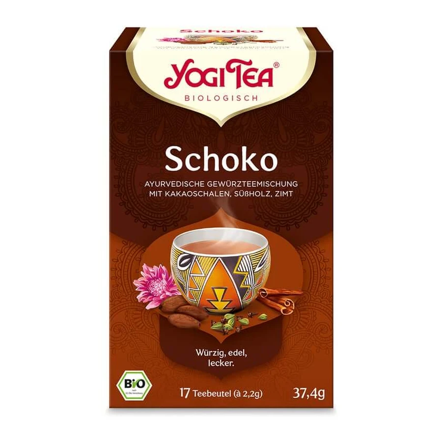 YOGI TEA, chocolat, tisane bio aux herbes et aux épices 17X2,0 g