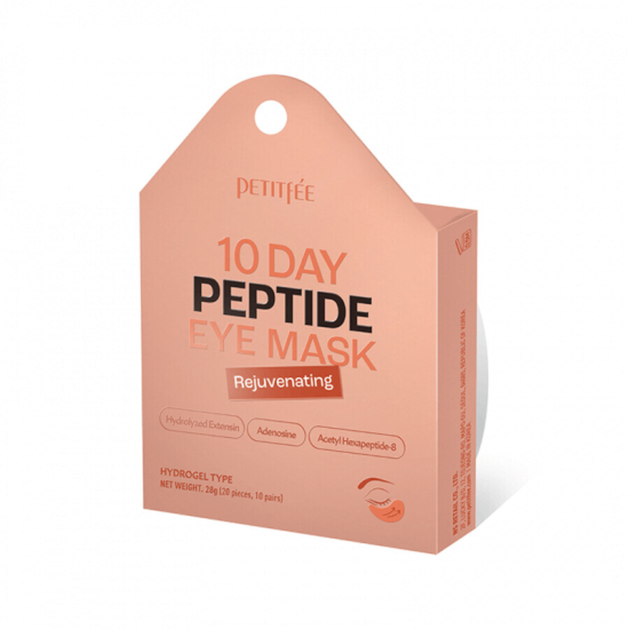Peptide Eye Mask hydrogel eye patches, 20 pieces, Petitfee